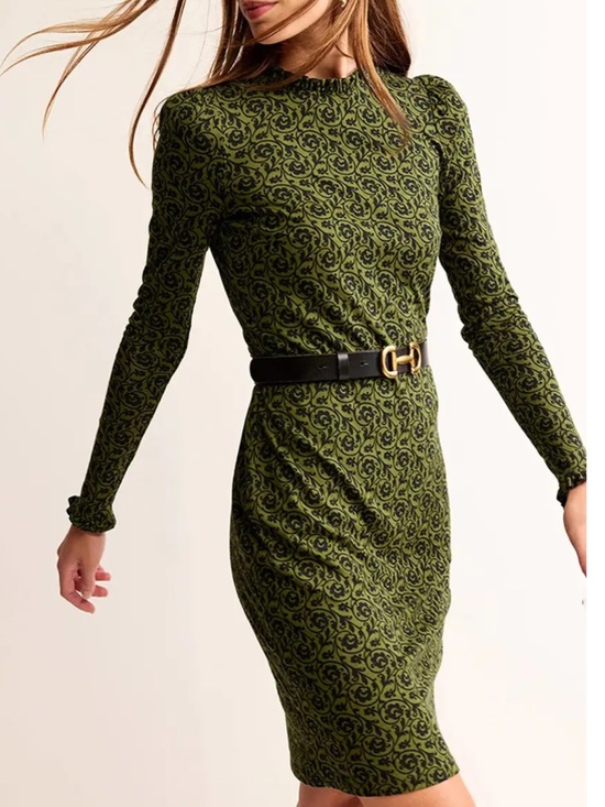 Boden Dresses & Skirts - BODEN Green Frill Detail Mini Dress Size 14L